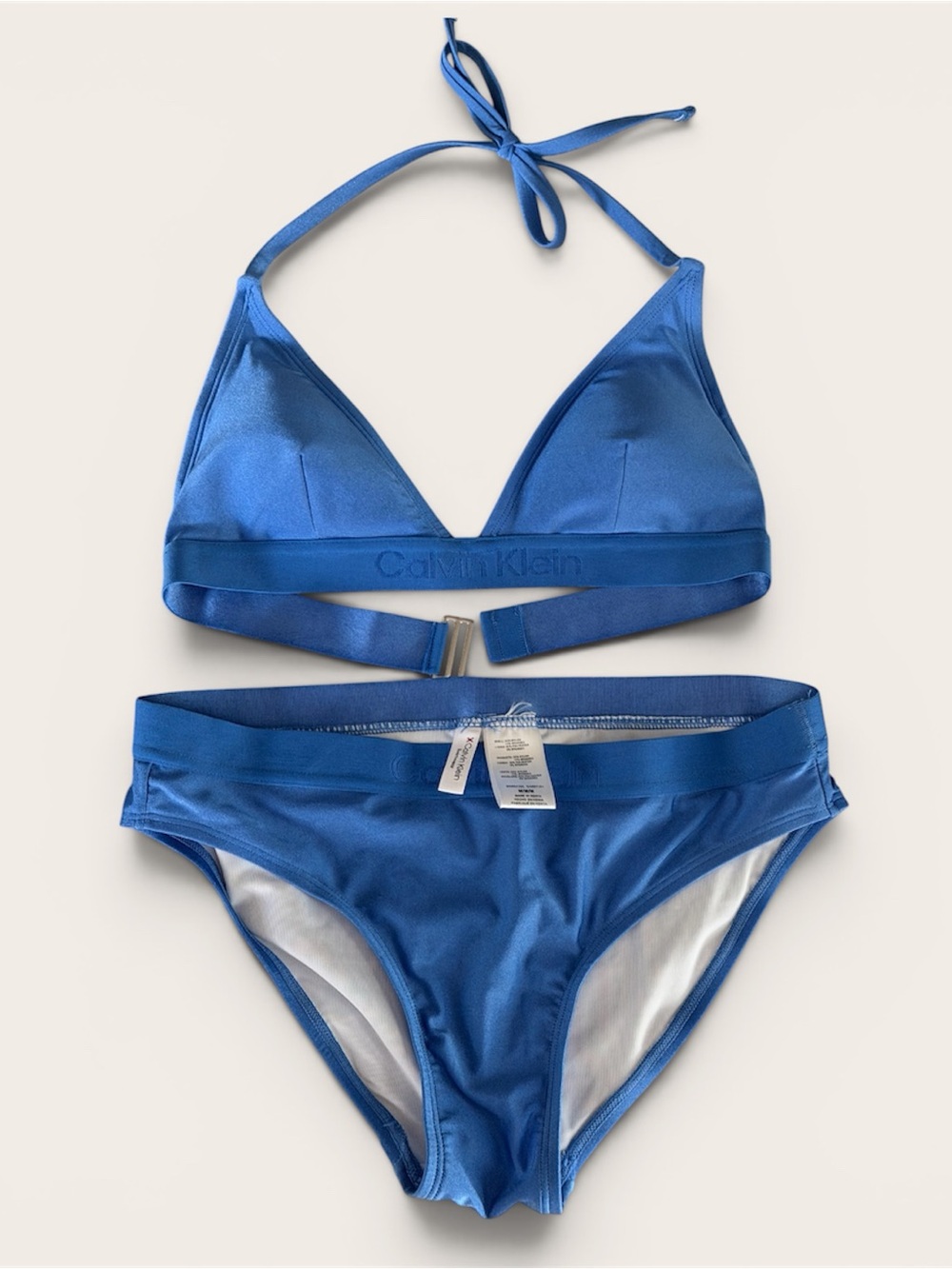 Calvin Klein Blue Triangle Bikini Set